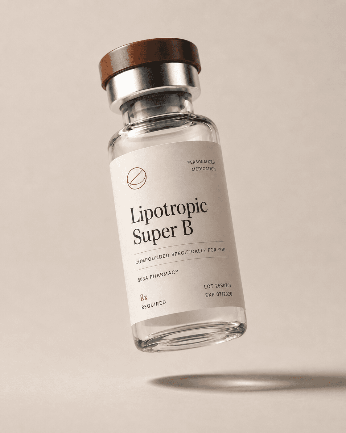 Compounded Lipotropic Super B injection vial
