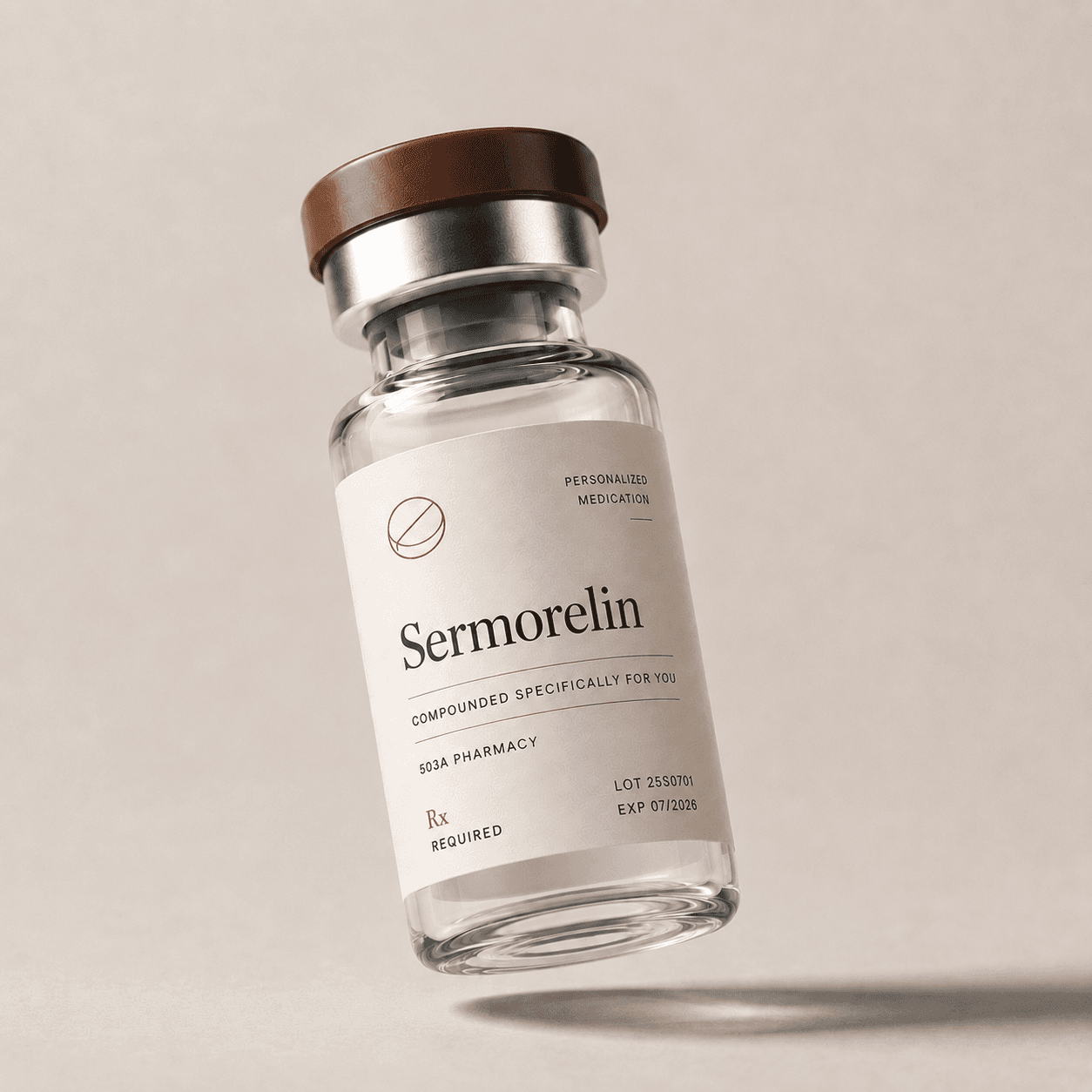Compounded Sermorelin injection vial